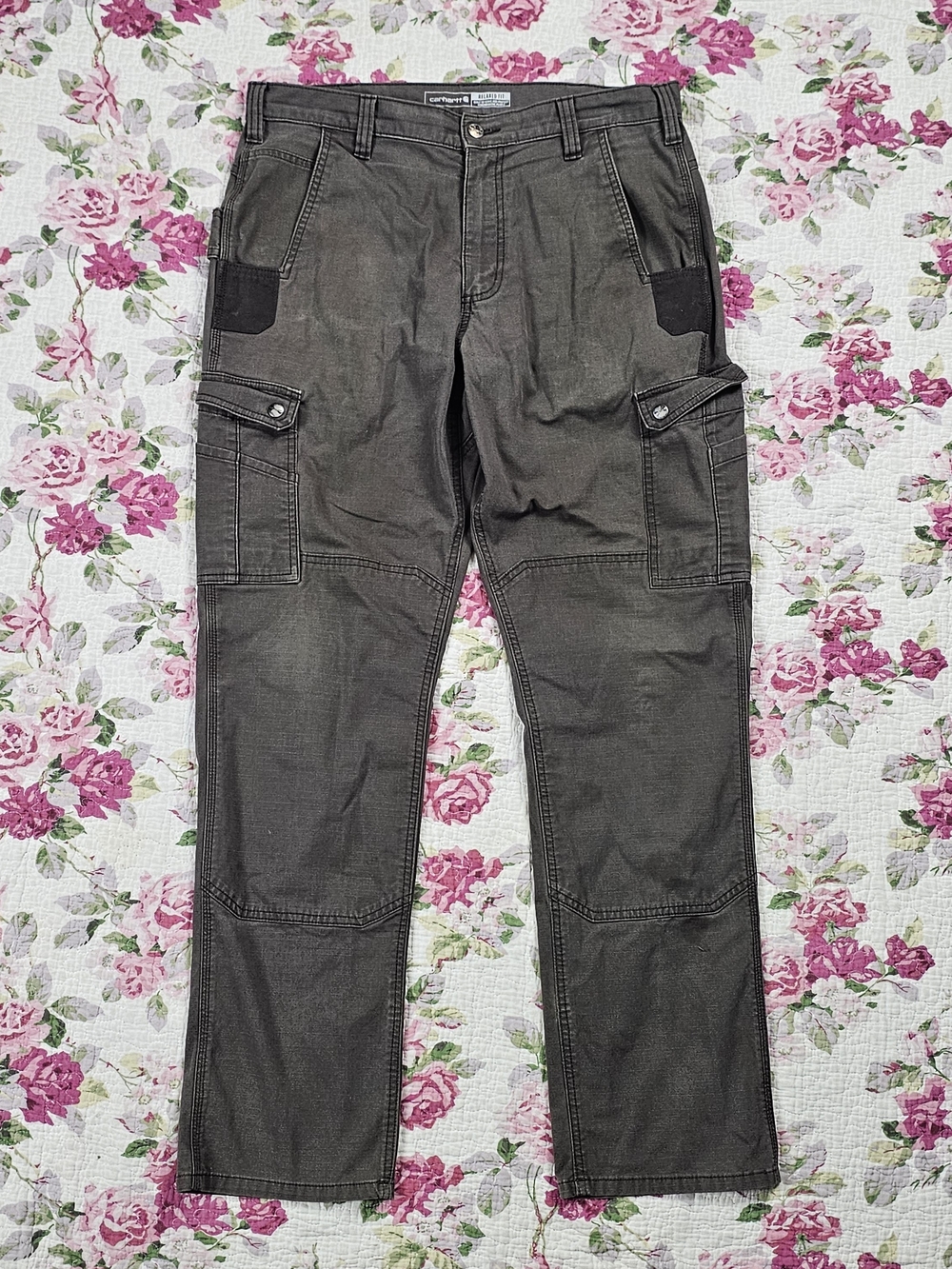 Carhartt Men's Double Knee Utility Cargo Carpenter Pants 34x32 Green